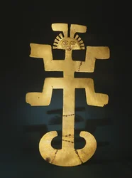 Cast Tumbaga pectoral, Tolima style